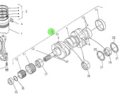Nanni Diesel 970310358 - Crankshaft Assembly for 3.100HE Engines