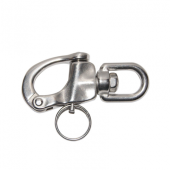 AISI 316 Snap Shackles With Swivel Eye 124 mm