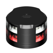 Lopolight 201-014+012-FB-B - Navigation Light 2NM 360° Red+2NM 360° White, Black W/FB Base