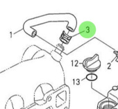 Nanni Diesel 970310510 - Hose Clamp for Cylinder Head Cover, Oil Filter, and Turbo Assemblies