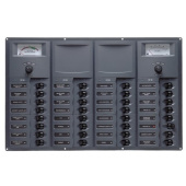 BEP Marine 906-AM - 12v Dc Circuit Breaker Panel 32 Way Horiz A/log Meter (906-AM)