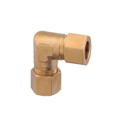 Guidi Brass Double Swivel 90° Elbow Fitting for Copper Pipe, Ø10 mm
