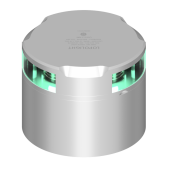 Lopolight 201-015-CD - Navigation Light 2NM 360° Green, Silver W/Connector & Alu-Base (CD)