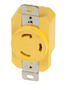 Marinco 305CRR - Locking Receptacle 30A 125V Yellow