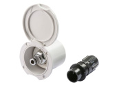Trem Case With Quick Coupling Fitting For Water Way Out White RAL9003