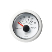 Veratron Viewline Pressure Gauge Transmission 0-25 Bar 12V / 52 mm / White