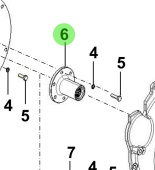 Bukh 00920-1U200 - Stern Coupling for R210J Flywheel Housing