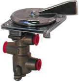 Kobelt 3515 - Lever ON-OFF Valve Control Head, 2-Position, 3-Way Poppet Type Valve, Die-Cast Silicon Bronze, Stainless Steel, 1/4” NPT