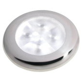 Hella Marine 2XT 980 507-221 - Slim Line LED Round Courtesy Light Red 12V Polished Stainless Steel