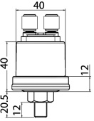 Osculati 27.557.00 - VDO Oil Pressure Bulb Double 10 bar 1/8-27 NPT Insulated Poles