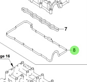 Bukh 22441-2F600 - Large Rocker Cover Gasket for R210J Engines