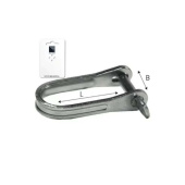 Belship 722251V - Stainless Steel AISI 316 Quick Release D-Shackle 5mm 15x36mm Blister