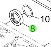Steyr 2179011-0 - O-Ring Sleeve for Water Inlet on Steyr Engines