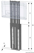 Osculati 48.761.24 - UP-DOWN TV-LIFT 700 mm 24 V