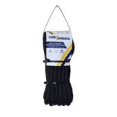 Euromarine Black Polyester Lanyard - Ø10mm - 6m With Stainless Steel Thimble