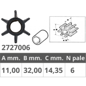 Finnord Mercury Impeller 2T 3,5-3,6-4-5 HP