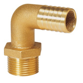 Vetus HPM11/4B - Brass 90 Degree Hose Pillar G 1-¼ - 32 mm