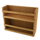 Teak Double Holdall Rack 33.5x10.5x26 cm