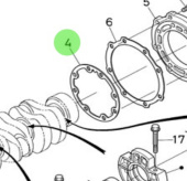Nanni Diesel 970307310 - Bearing Case Gasket for Crankshaft Bearings