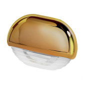 Stair Lamp LED - White Light, Gold Trim