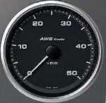 VDO A2C59501902 - Apparent wind speed Gauge Black AcquaLink 110mm, 0-50 knots