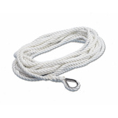 Bukh PRO T5012209 - POLYESTER ROPE WHITE Ø12 W/THIMBLE