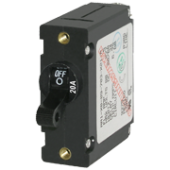 Blue Sea 7212 - Circuit Breaker A-Series Single Pole Toggle 20A Black