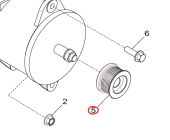 Northern Lights R128859 - Pulley 8 groove 2-31/64'OD X 7