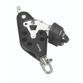 Barton N12631 - Fiddle Block Swivel with Becket and Cam Size 2 30/45mm – Ball Bearing, Ø30/45mm Sheaves, Max Rope 8mm