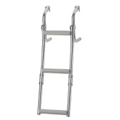 Nuova Rade 29398 - Foldable Ladder For Narrow Transom, 2+1 Steps, Stainless Steel 316, 90⁰, L575xW215mm