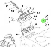 Nanni Diesel 970310334 - Injection Pump Assembly for 3.100HE and N3.30 Engines
