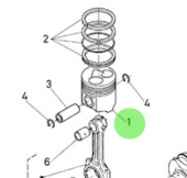 Nanni Diesel 970314241 - Piston for N4.50 Engines