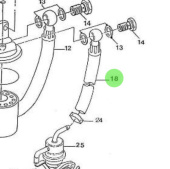 Nanni Diesel 970302587 - Fuel Supply Hose for Fuel Filter Assembly