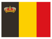 Belgium Boat Flag with Crown