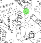 Nanni Diesel 48418054 - Heat Exchanger O-Ring for T4 Series Engines