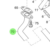 Steyr 2178304-1 - Oil Return Tube Assembly (KTL) for MO306H179, MO286H43, MO256H45, MO256K43 Engines