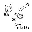 Webasto 1322827A - Tank Connection, Short Riser Pipe Ø 6 mm Length 26 mm 90°