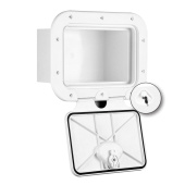 Nuova Rade 196571 - Classic Storage Hatch W/Lock, White, 275x375mm