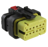John Deere 57M9802 - Yellow Electrical Connector Housing 12 Cavities