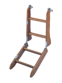 Allpa Wooden Bathing Ladder, 2+2-Steps With Anti-Slip Steps, L=900mm