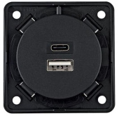 Berker USB Charging Socket A+C 230V, Anthracite 