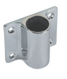 Foresti & Suardi 53B.C Vertical Chrome Flagpole Holder Ø25 mm, 68 x 60 mm