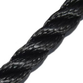 More Marine 064520ZW 3-Strands Polyester 20mm Black
