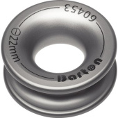 Barton 60453 – High Load Low Friction Eye 22mm, Hard Anodised Aluminium, Bore 22mm, Max Rope 12mm