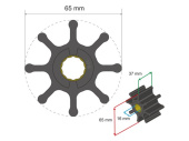Albin 06-01-017 - Premium Impeller Kit