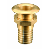 Foresti & Suardi Polished Brass Through Hull With Hose Connection 1/2"