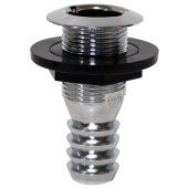 Nuova Rade 70597 - Thru-Hull w/Fl.Flange, 1'', w/Hose Barb Ø19mm, Chromed