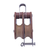 Barton T04211 – Tuphblox Double Bow Block with Becket 58mm, Plain Bearing, 2x Ø58mm Sheaves, Max Rope 14mm
