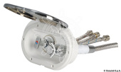 Osculati Oval Chromed Door Boat Shower with Mizar Mixer and Push-Button Shower Head 185x131 mm with Net PVC Hose 4 meter - 15.240.31