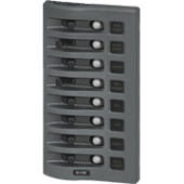 Blue Sea 4378 - Panel WD 12VDC CLB 8pos Grey (replaces 4378B-BSS)